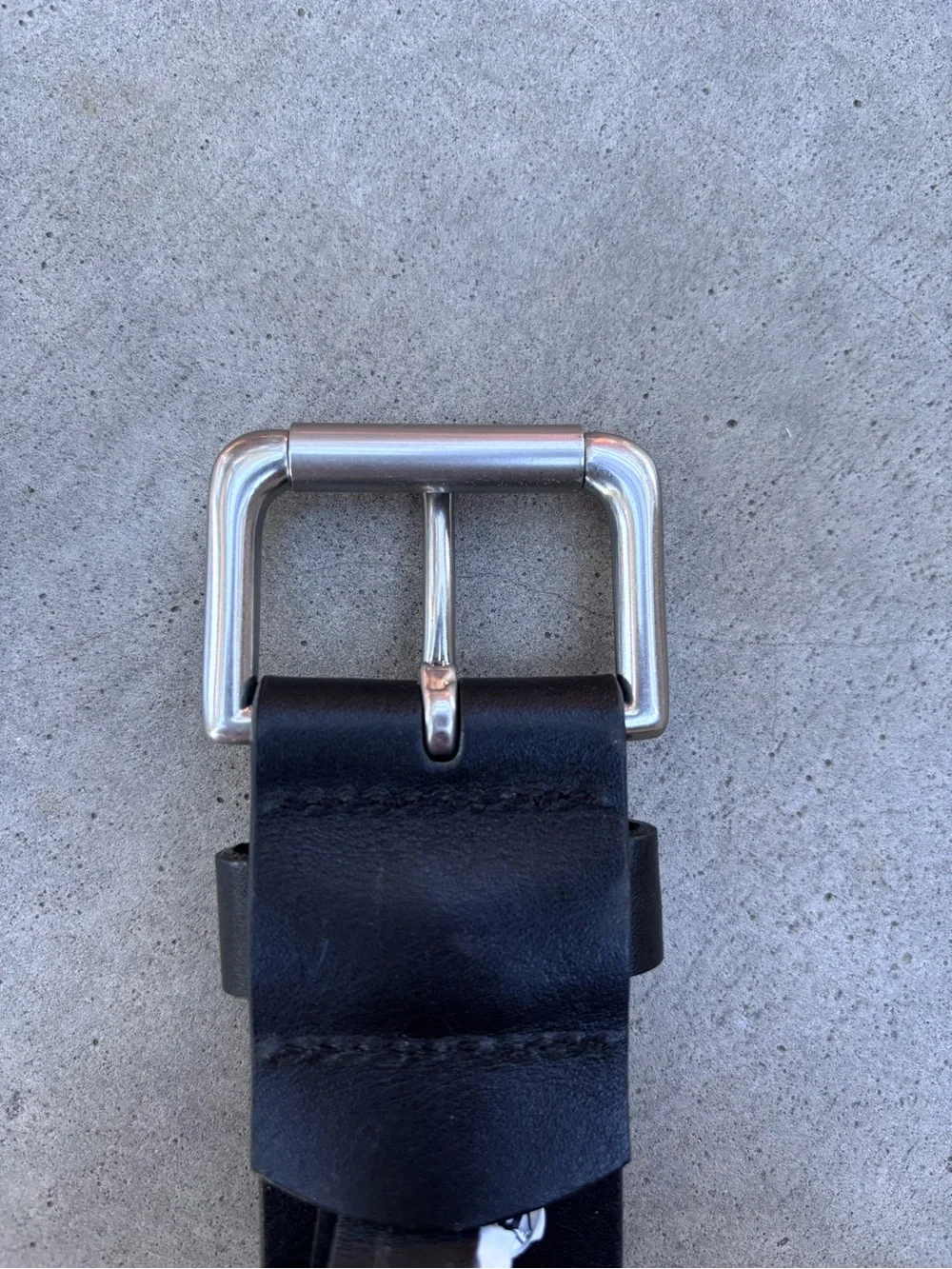 Polo Ralph Lauren Leather Belt Men’s Sz 56/140 Black Roller Silver Buckle NEW